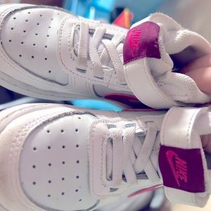 Toddler shoes SIZE 9c pink and white Nikes